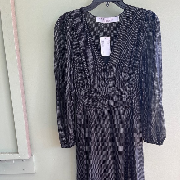 IRO Joucque metallic Silver polka dot midi Dress - Picture 5 of 13